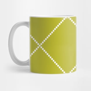 Grid pattern with white stripes Mug